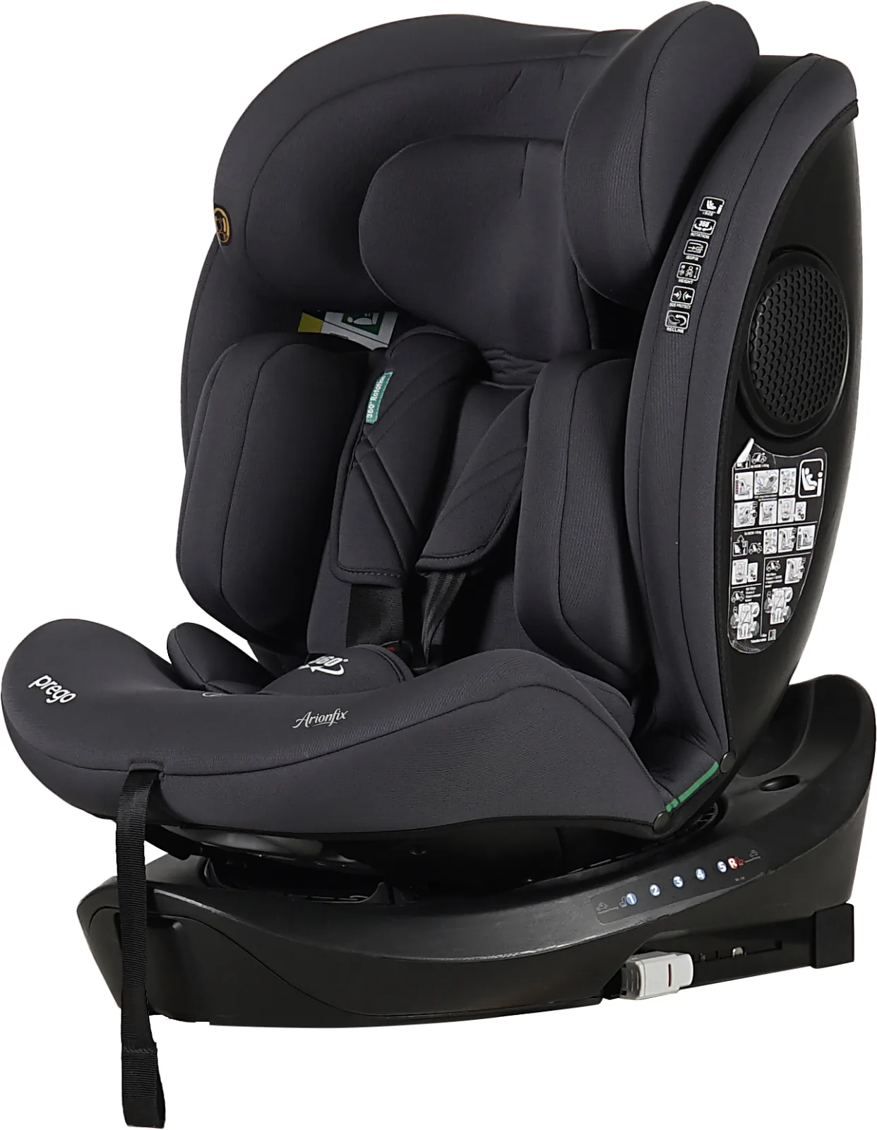Arion Fix I-Size Car Seat Grey