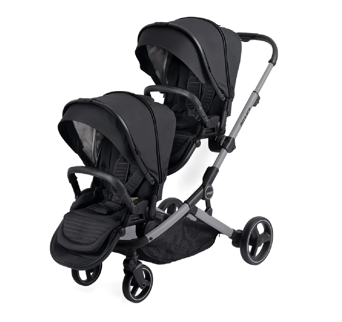 Ibiza Pro Twin Baby Stroller Black